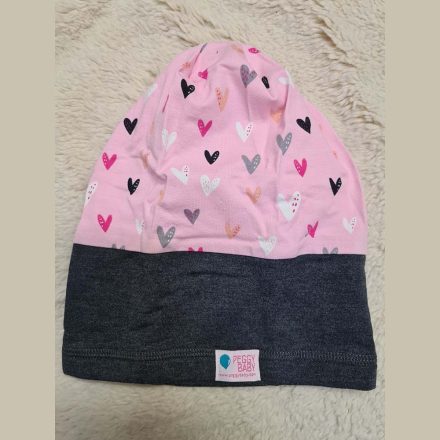 Schlauchmütze, farbiges Herz, rosa