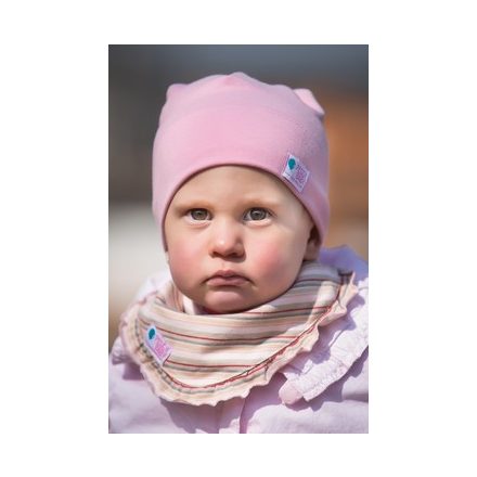Knotenmütze, einfarbig, rosa