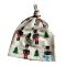 Csomós sapka, diótörő, karácsony, fehér