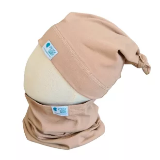 Csomós sapka, homok, egyszínű