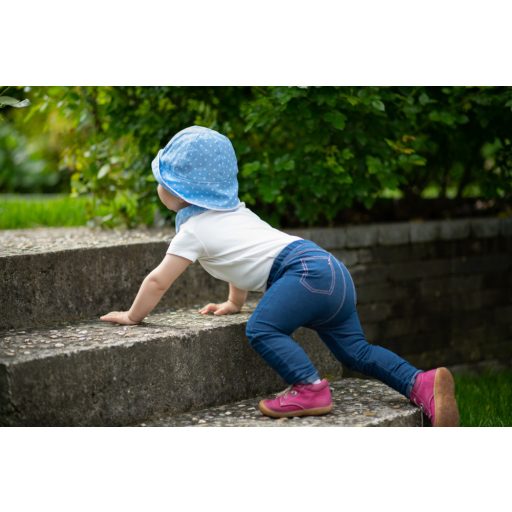 Sommerhut, blau, mit Punkten