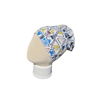 Beanie, kék-fehér, háromszög