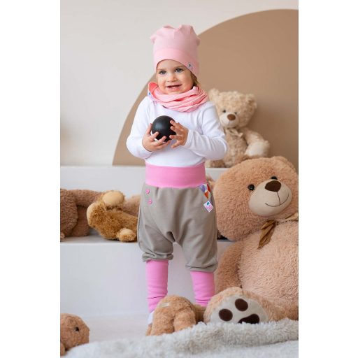 Beanie, egyszínű, világos-pink