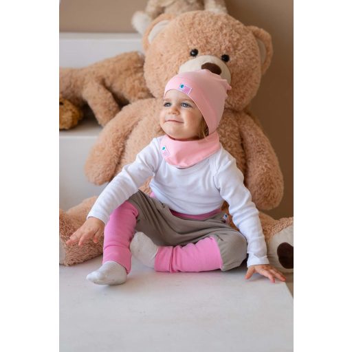 Beanie, egyszínű, világos-pink