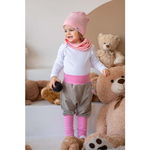 Beanie, egyszínű, világos-pink
