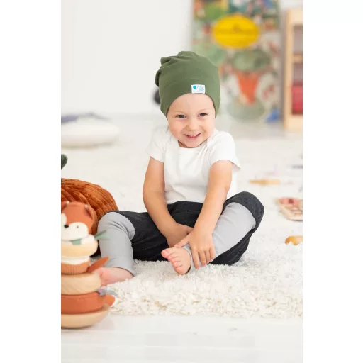 Beanie, egyszínű, khaki