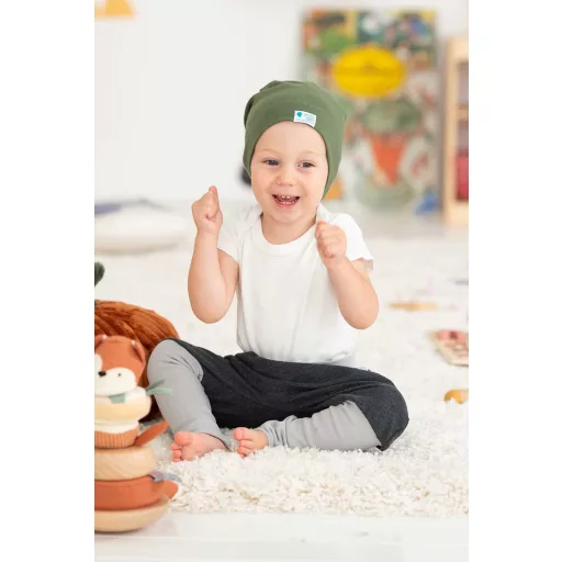 Beanie, egyszínű, khaki