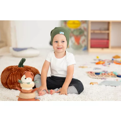Beanie, egyszínű, khaki