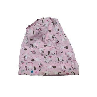 Schlauchmütze, zweilagig extra, Hase, rosa