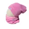Bundás téli sapka, egyszínű, világos-pink