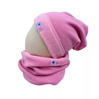 Bundás téli sapka, világos-pink inv