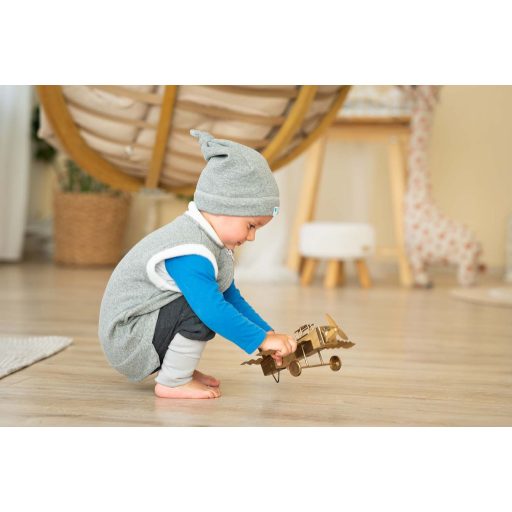 Knotenmütze, fleece, fleece, dunkelgrau