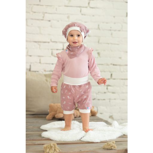 Sommer-Shorts, Vogel, mauve