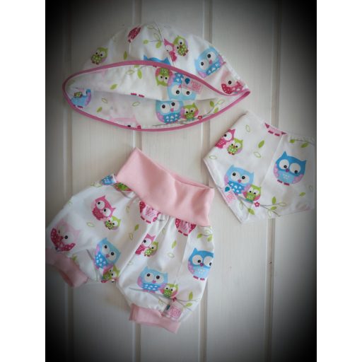 Sommer-Shorts, Eule, rosa