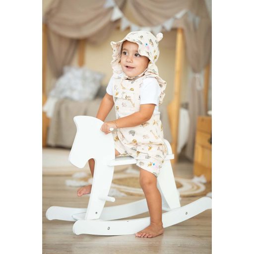Trägerhose mit Rüschen, Safari, beige
