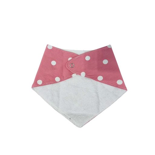 Nyálkendő, pöttyös, pink