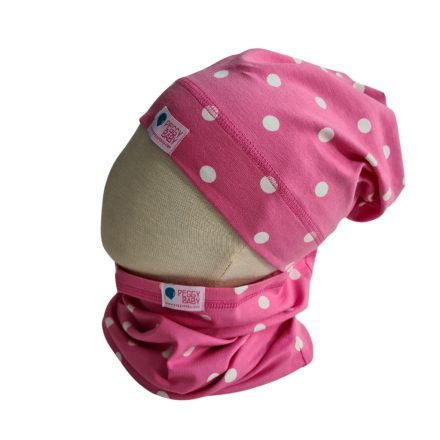 Schlauchschal, mit Punkten, pink