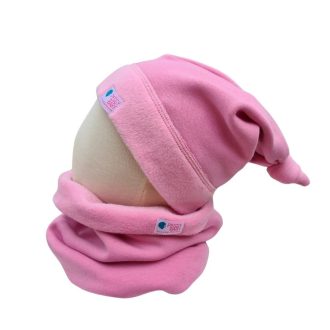 Bundás téli csősál, egyszínű, világos-pink Bundás téli csősál, egyszínű, világos-pink