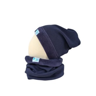 Bundás téli csősál, egyszínű, marine-kék Bundás téli csősál, egyszínű, marine-kék