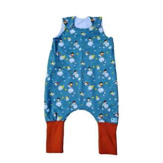 Winterschlafsack für kalte Räume, Superheld, blau
