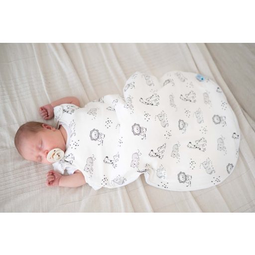 Baby-Schlafsack, Tierchen, weiß, Junge