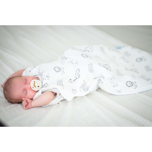 Baby-Schlafsack, Tierchen, weiß, Junge