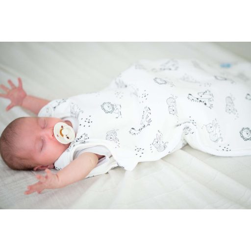 Baby-Schlafsack, Tierchen, weiß, Junge